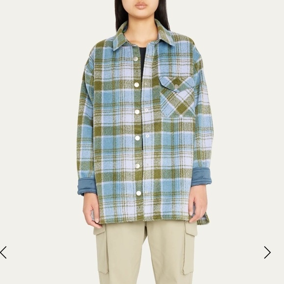 Monrow Plaid Flannel Jacket - Picture 4 of 9